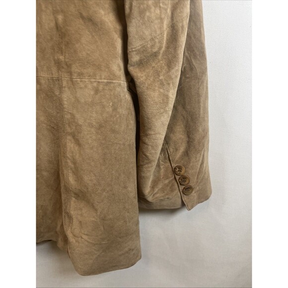 Apt. 9 Men’s Suede Sport Coat Blazer Jacket Tan Brown 2-Button Classic Lined 44R - Picture 5 of 10